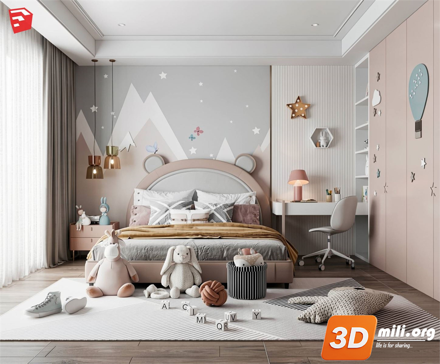 Children Room Scenes Skp FIles 